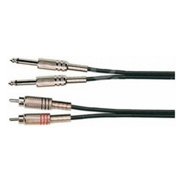 Кабель акустический Soundking BB302-3M, 2х6,35мм — 2хRCA, 3м