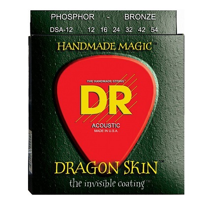 Набор струн для акустической гитары 12-54 DR DSA-12 Dragon Skin