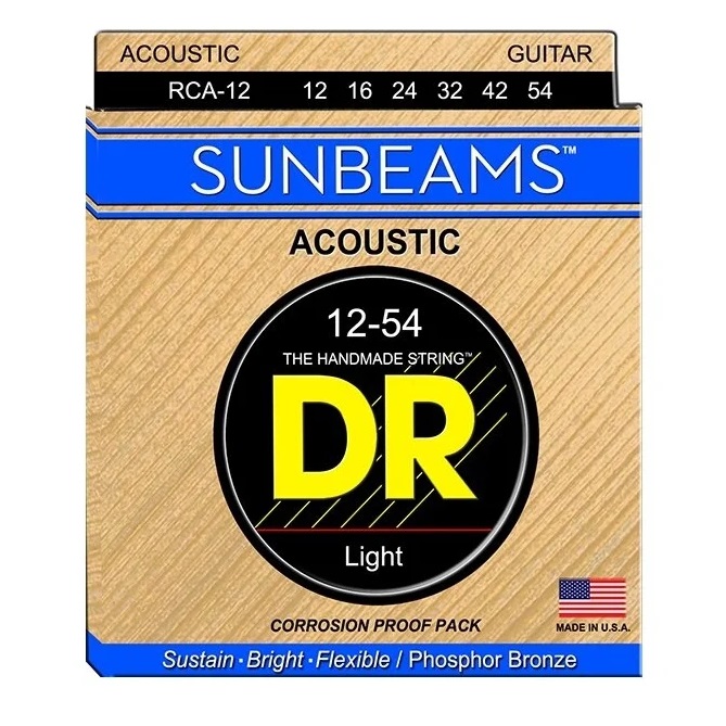 Набор струн для акустической гитары 12-54 DR RCA-12