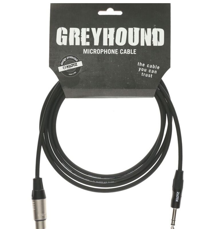 Klotz GRG1FP03.0 Greyhound Кабель микрофонный XLRf-6.35мм, 3м,