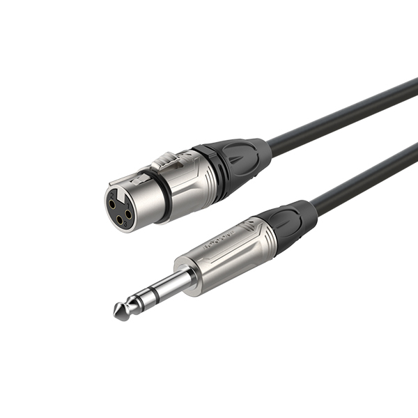 ROXTONE DMXJ220/3 Кабель микрофонный, MC002 (D: 6мм), XLR (3PF) -  6.3mm JACK (S), 3м