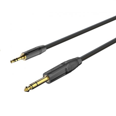 ROXTONE GPTC120/1,5 Аудио-кабель ,.Jack 3.5mm stereo JACK 6.3mm stereo Jack цвет черный 1.5м
