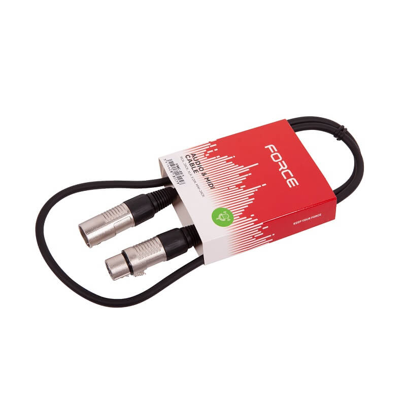 FORCE FMC-05/1 Шнур микрофонный XLR(F) - XLR(M) 1м