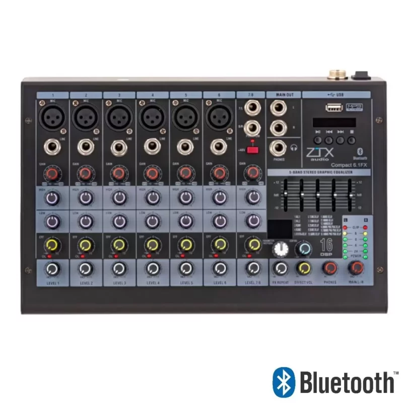 ZTX AUDIO Compact 6.1Fx микшерный пульт