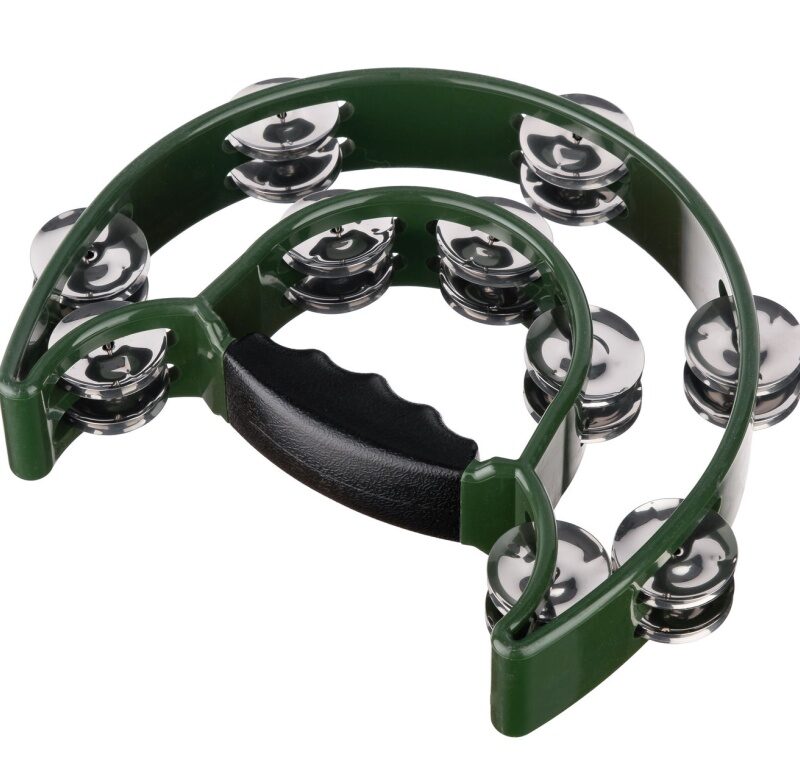 ALICE ATB002A Пластиковый тамбурин в форме двойного полумесяца, 20 пар джинглов.