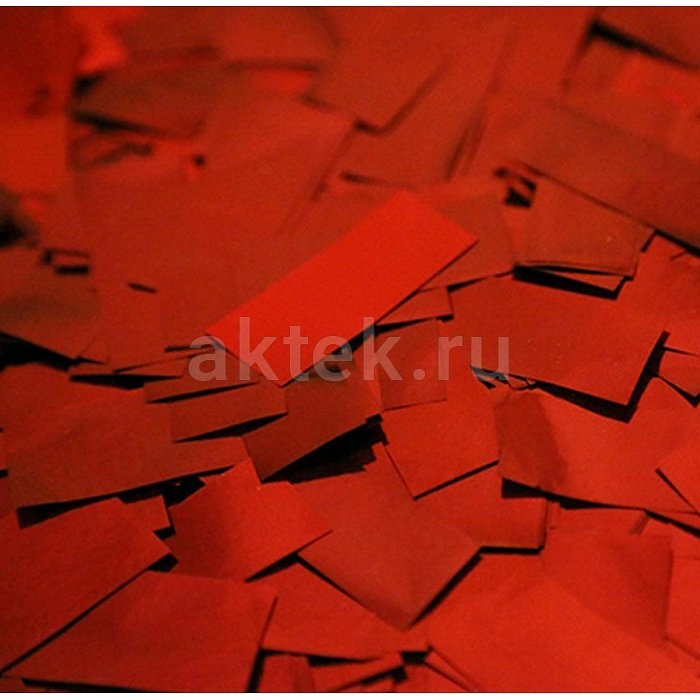 Конфетти металлизированное 17х55мм, красное