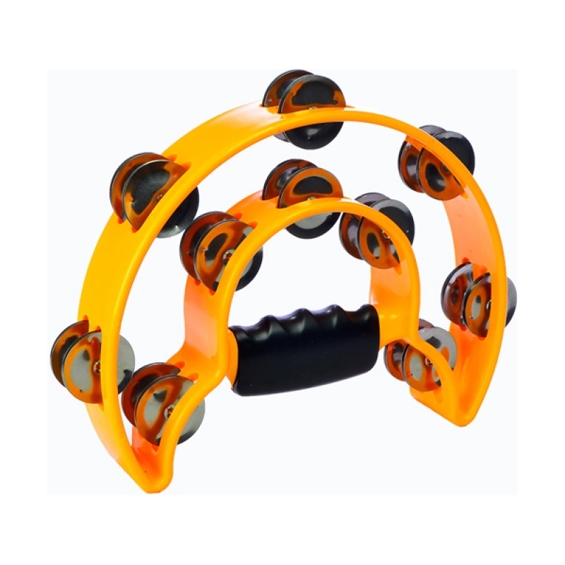 ALICE ATB002 Пластиковый тамбурин в форме двойного полумесяца, 10 пар джинглов.