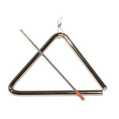 BRAHNER DP-407 Треугольник (хромированный) с держателем и ударной палочкой  7"  18 cм