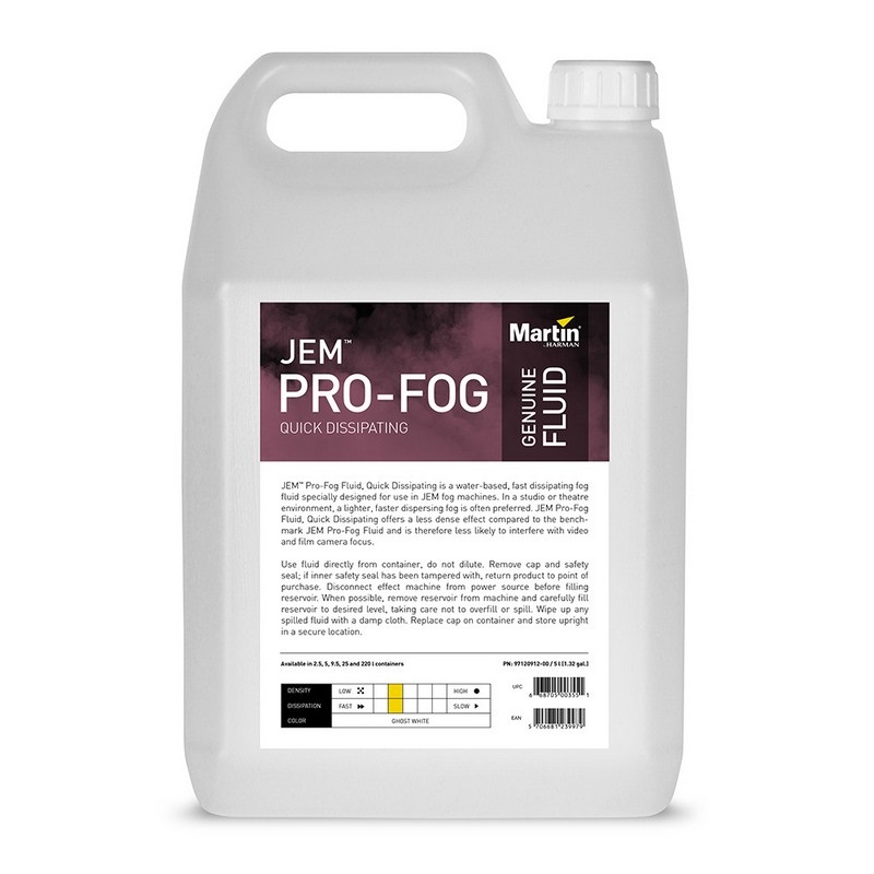 MARTIN JEM Pro-Fog Fluid, 5L жидкость для генераторов дыма