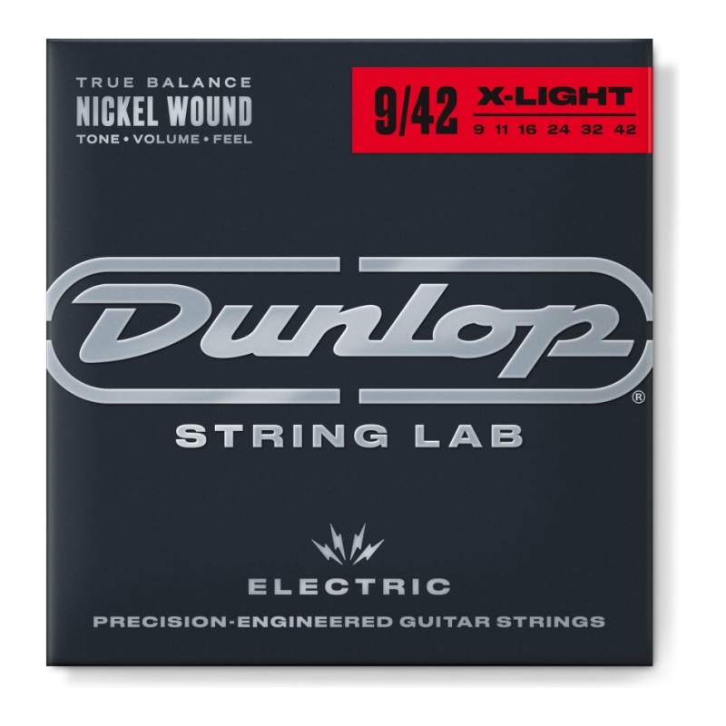 DUNLOP DEN0942 Комплект струн для электрогитары, никелированные, Light, 9-42