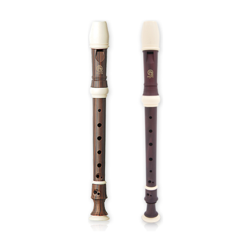 AWR-SW(G) Wood Grain Блокфлейта сопрано, немецкая система, коричневая, 3 части, Angel