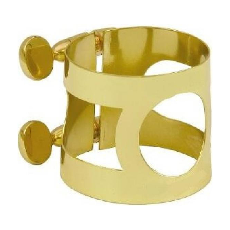 BRAHNER LAS-02 Лигатура для саксофона альт, материал - латунь, покрытие - золотой лак