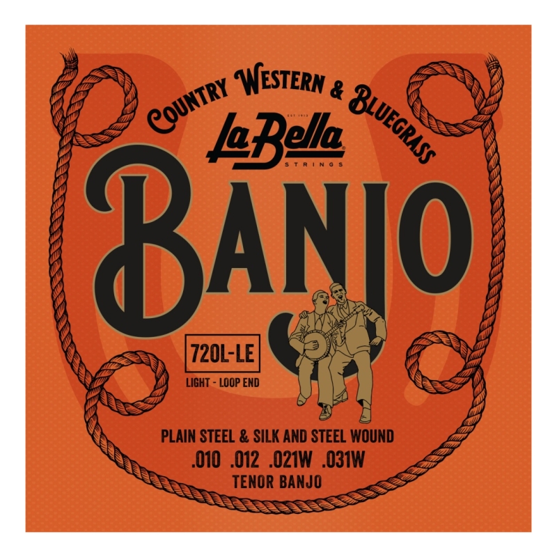 La Bella 720L-LE Комплект струн для банджо тенор, петля, 10-31, посеребренные, Light