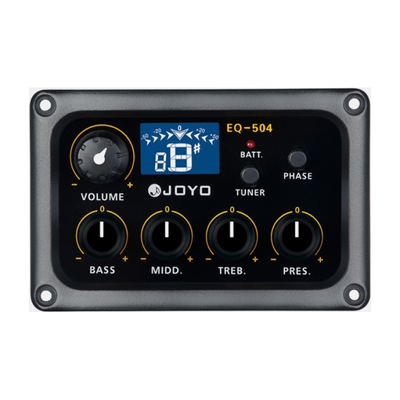 JOYO EQ-504-F Звукосниматель для акустических гитар с 4-х полосным эквалайзером и тюнером