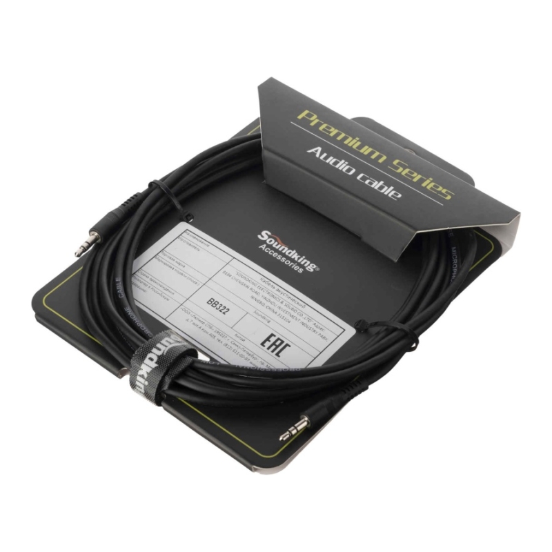 Soundking BB322-3M Кабель акустический, 3,5мм — 3,5мм, стерео, 3м