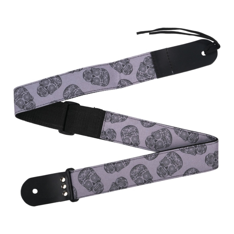 MEZZO MZ-RG-5skull2 Ремень для гитары череп2