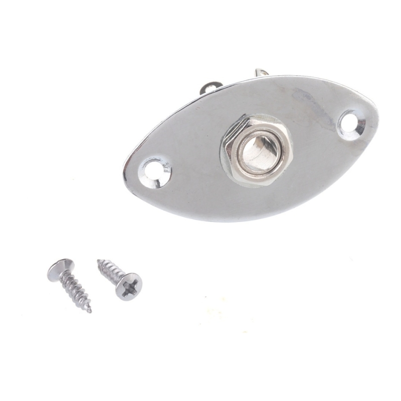 Musiclily MX0670 Выходной разъем электрогитары с накладкой, овальный, хром