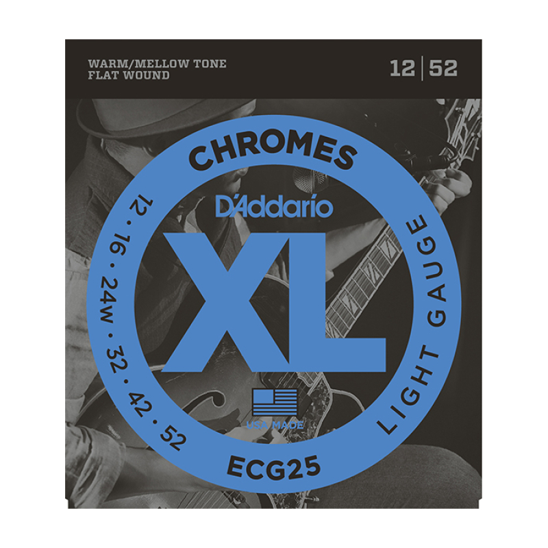 D'ADDARIO ECG25 Набор 6 струн для гитары электро хромсталь 012-052