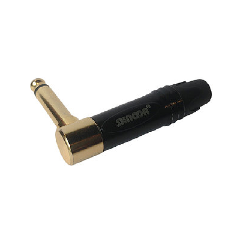 SHNOOR SP2R-G-B Разъем на кабель 6.3мм угловой male, моно