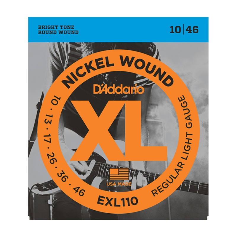D'ADDARIO EXL110 XL NICKEL WOUND Regular Light 10-46 Струны для электрогитары