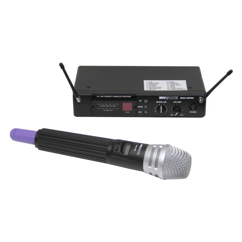 INVOTONE MOD-126HH - двухантенная  радиосистема с микрофоном, DSP, UHF 710-726 МГц, с/ш >90дБ