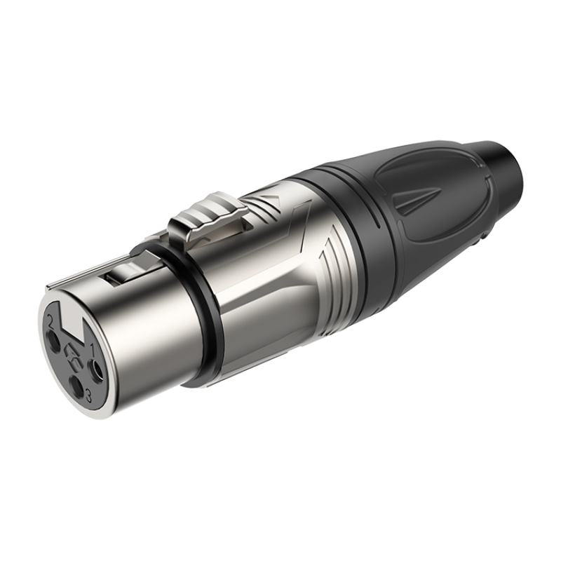 ROXTONE RX3F-NT Разъем cannon  кабельный мама 3-х контактный цвет: черный HQ