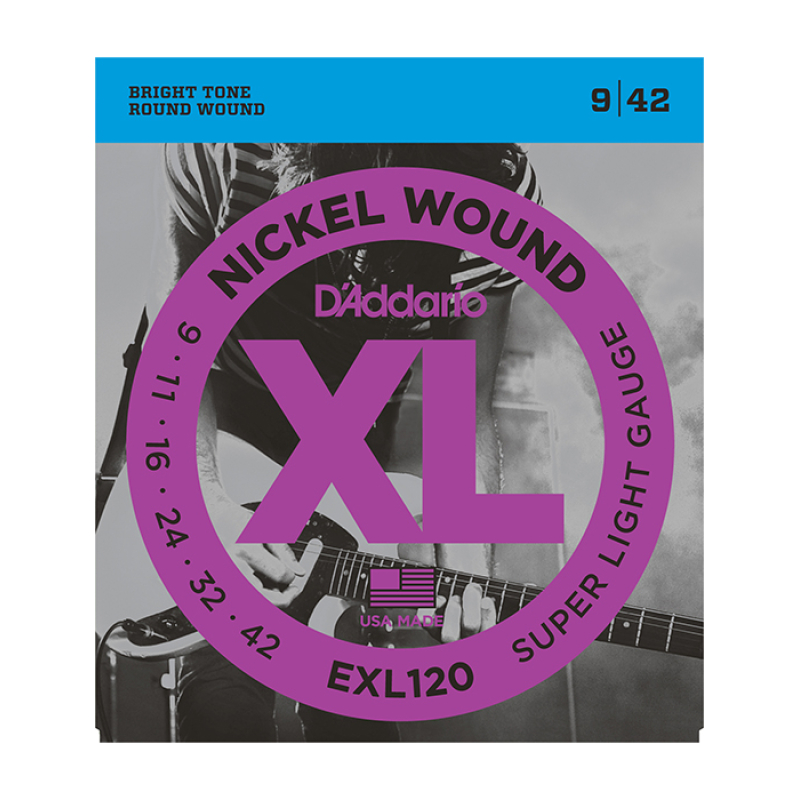 D'ADDARIO EXL120 XL NICKEL WOUND Super Light 9-42 Струны для электрогитары