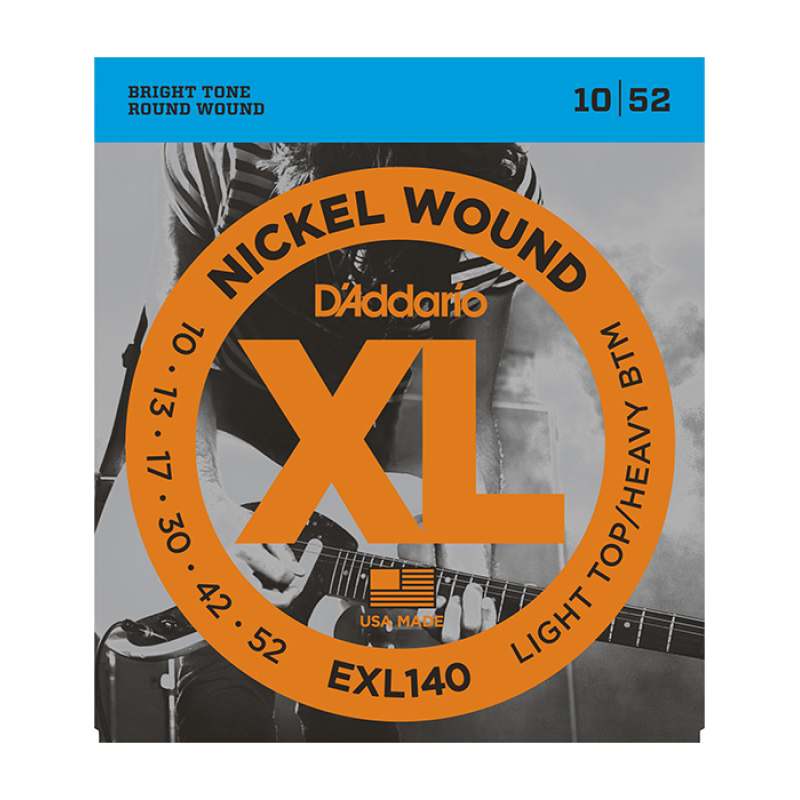D'ADDARIO EXL140 XL NICKEL WOUND Light Top/Heavy Bottom 10-52 Струны для электрогитары