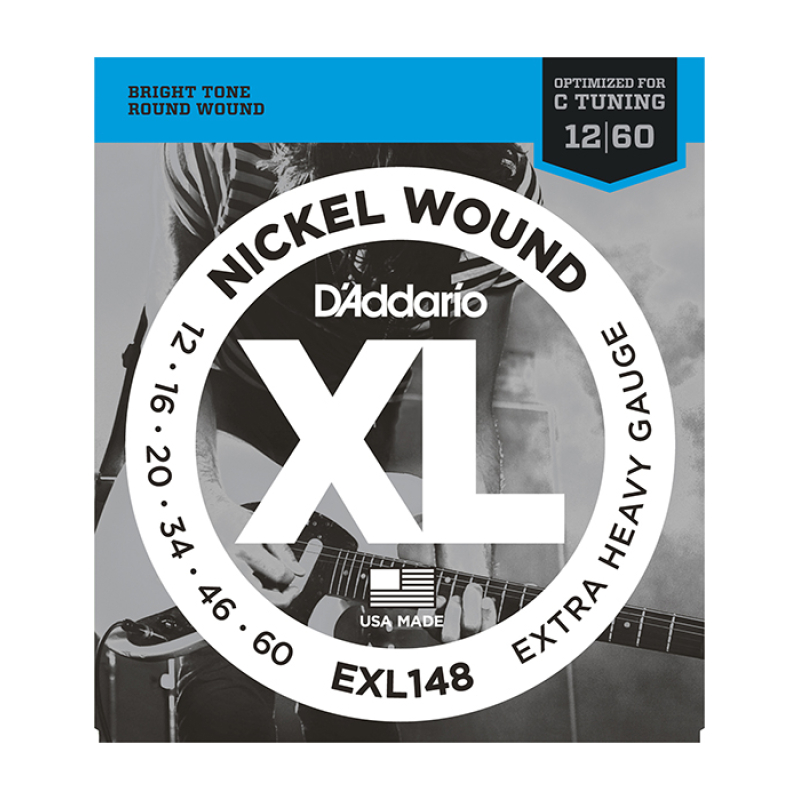 D'ADDARIO EXL148 XL NICKEL WOUND Extra Heavy 12-60 Струны для электрогитары