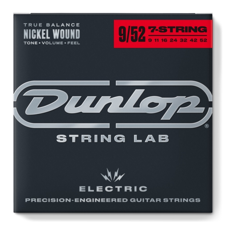 DUNLOP DEN0952 Комплект струн для 7-струнной электрогитары никель, 9-52