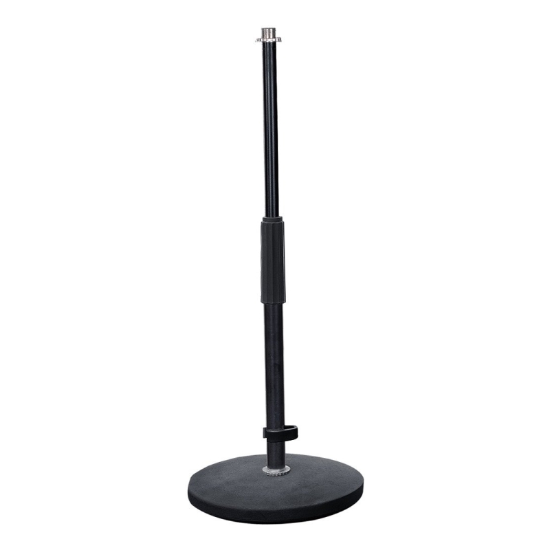 ECO MS030 Black Микрофонная настольная стойка, прямая, чугун, D:15см, длинна шеи: 23.5x36.5см, вес: