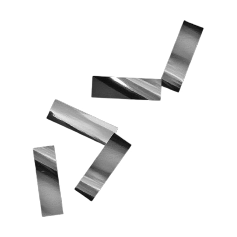 Конфетти металлизированное 17х55мм, серебро