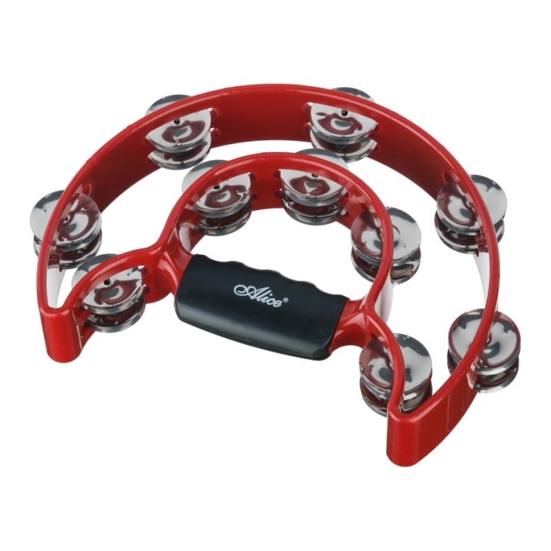 ATB002 Тамбурин "Двойной полукруг", 20 пар бубенцов, Alice