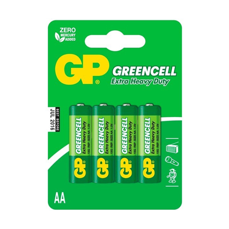 GP AA Элемент питания(батарейка) солевой тип АА