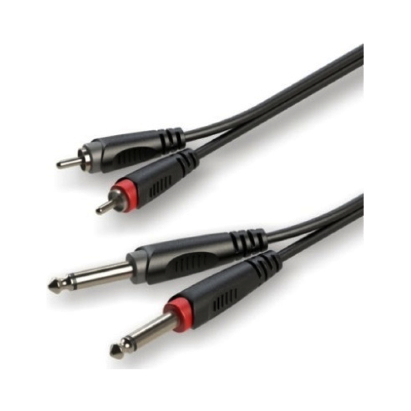 ROXTONE RACC150/3 Аудиокабель (2 х RCA - 2 x 6,3 mono Jack) 3м