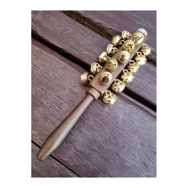 FLIGHT FJO-MIX Джингл-стик деревянный с 18 бубенчиками, дуб, плоские и круглые