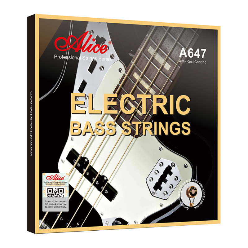 Alice A647(4)-M Комплект струн для бас-гитары, сплав железа, Medium, 45-105