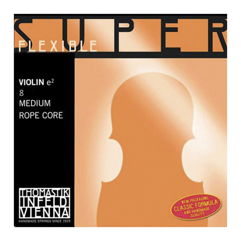 THOMASTIK 8 Super Flexible Отдельная струна Е/Ми для скрипки, размером 4/4, среднее натяжение