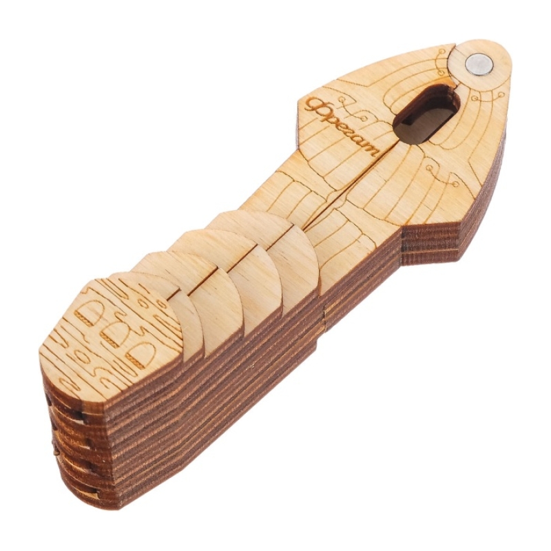 МАСТЕРСКАЯ ГЛАЗЫРИНА HV14 Чехол деревянный для варгана Фрегат