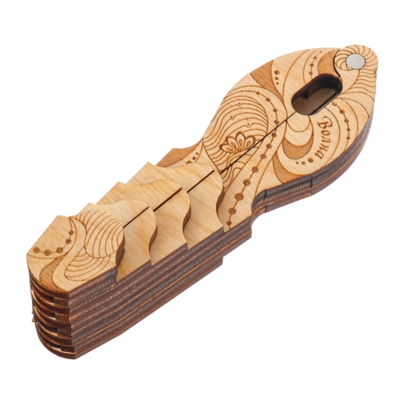 Мастерская Глазырина HV17 Чехол деревянный для варгана Волна