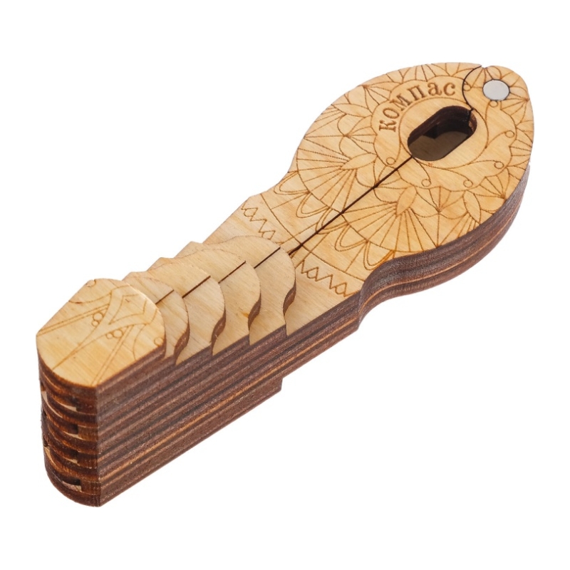 Мастерская Глазырина HV18 Чехол деревянный для варгана Компас