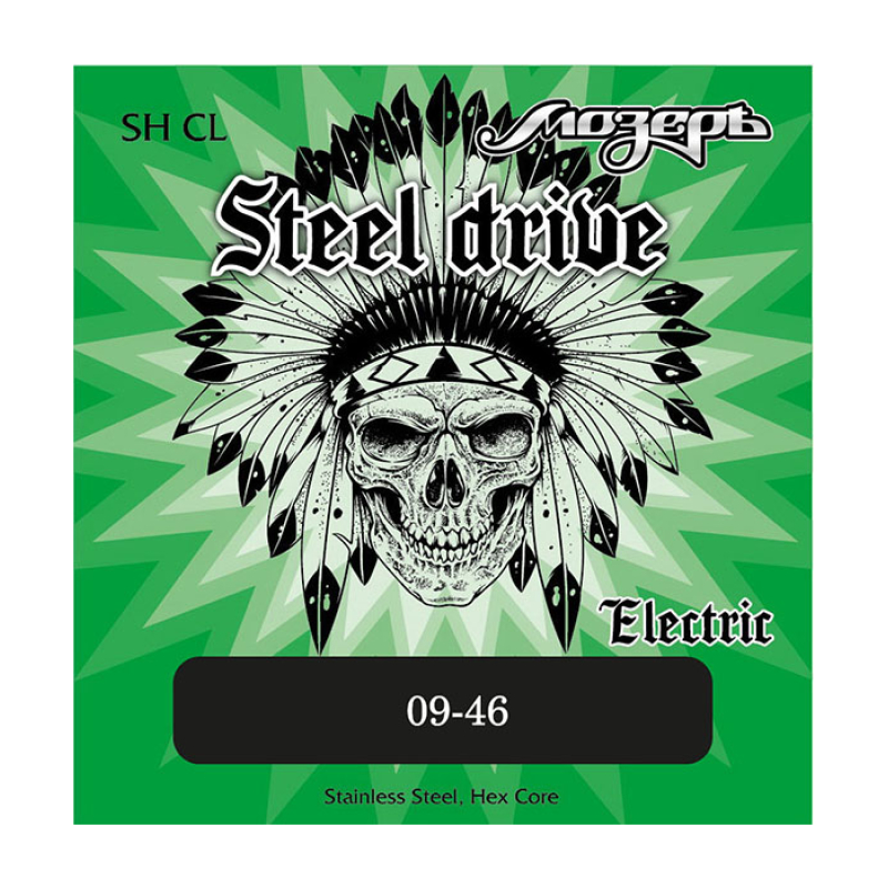 Мозеръ SH-CL Steel Drive Комплект струн для электрогитары, сталь 9-46