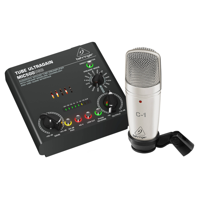 BEHRINGER VOICE STUDIO Комплект оборудования для записи, с ламповым усилителем.