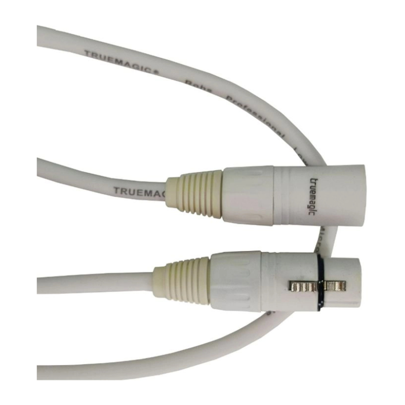True magic TMH004/1M Кабель микрофонный HD XLR male - XLR female, 1м, 7мм, белый