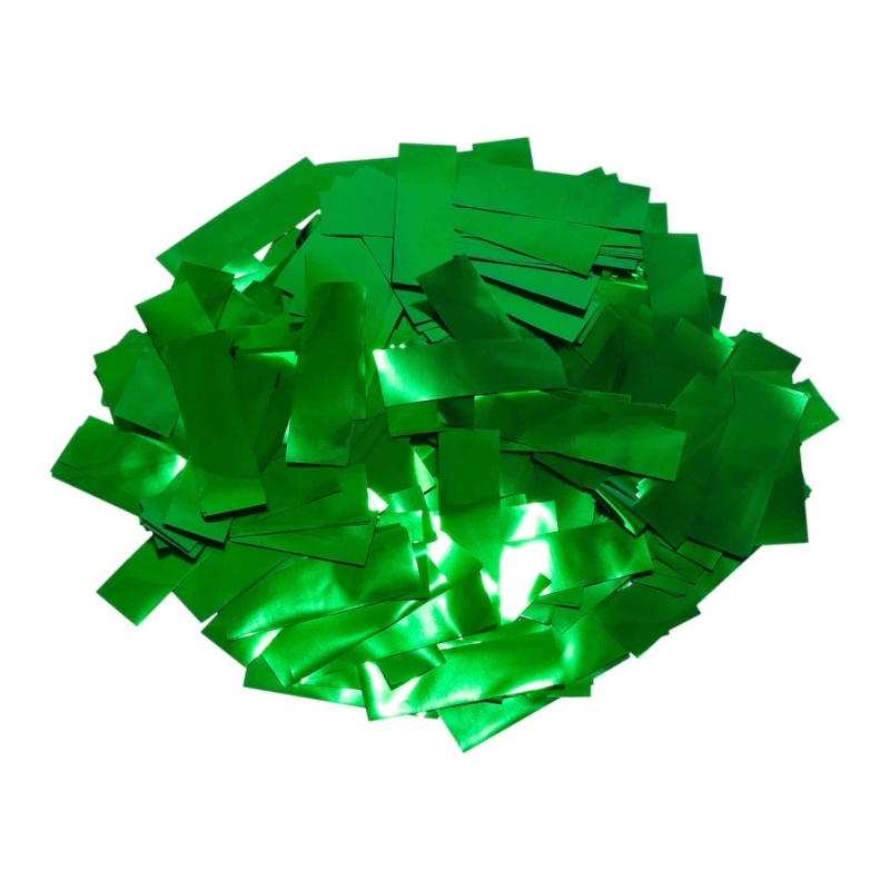 Конфетти металлизированное 17х55мм, зеленое