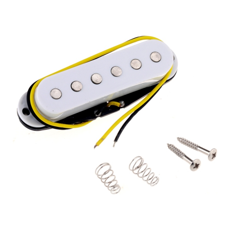 Musiclily M270 Звукосниматель магнитный сингл, для Fender Strat, бриджевый, белый