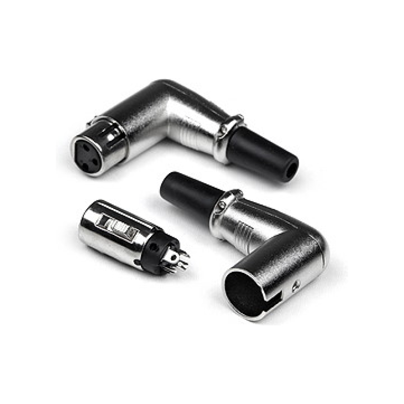 INVOTONE XLR3F200C - разъем XLR 3P угловой,кабельный мама корпус металл/пластик