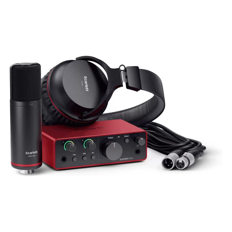 FOCUSRITE Scarlett Solo Studio 4th Gen студийный комплект (Scarlett Solo, наушники SH-450, микрофон