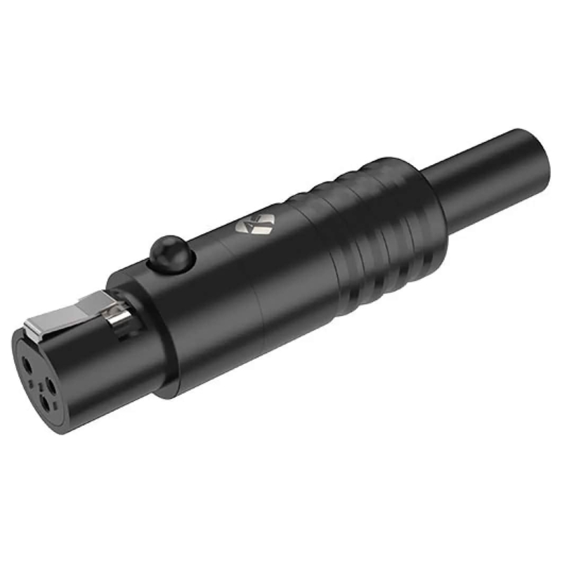 ROXTONE RMX3F-B Разъем Mini XLR кабельный, мама, 3-х контактный, черный